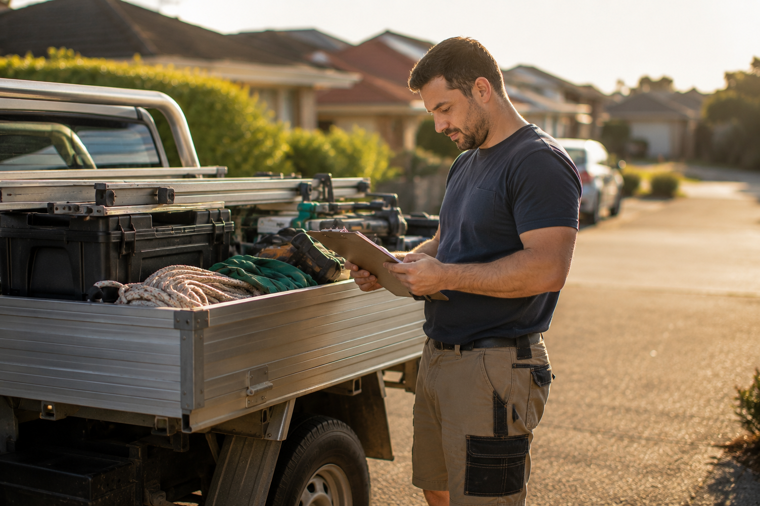 Sydney handyman pros tradie registration tradesman with his van